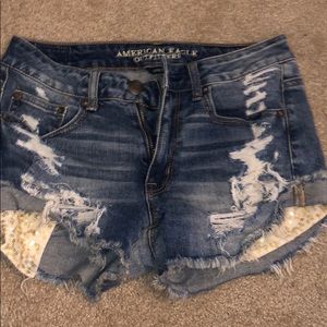 American Eagle Hi-Rise Festival Jean Short Sz 4